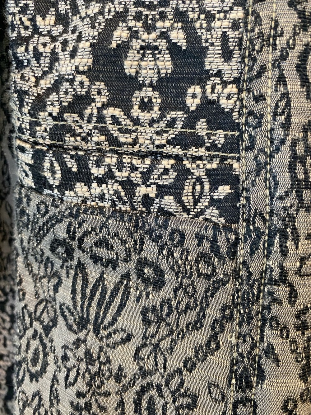 J. Jill Black and Cream Jacquard Button-Front Jacket - Picture 5 of 7